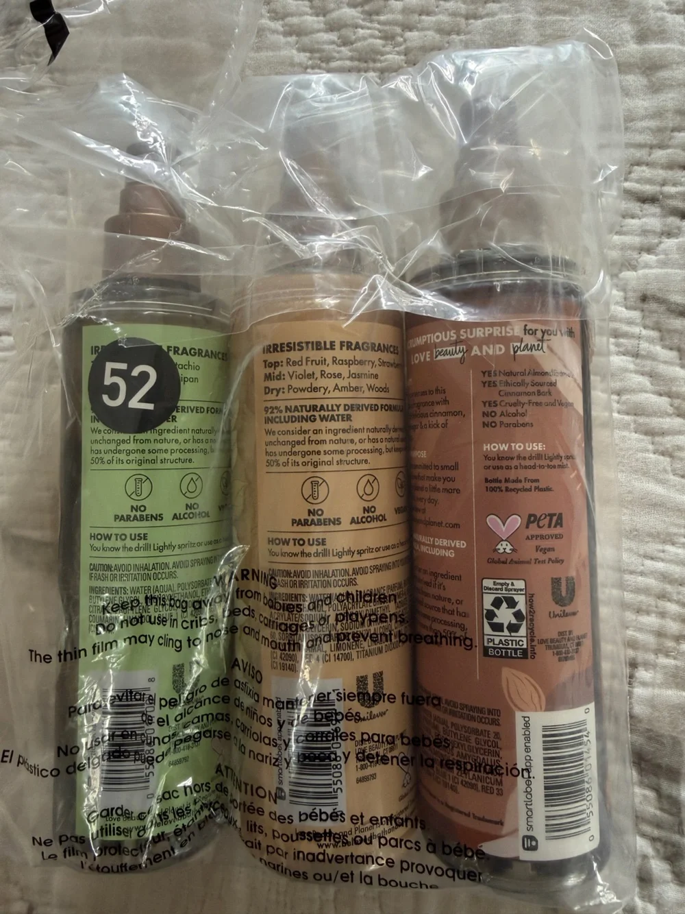 Beloved Shimmering Amber & Pistachio Ice Cream Body Mist Set